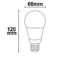 ISOLED LED retrofit G60, Ø 6cm / length 12cm, E27, 9W 3000K 840lm 270°, not dimmable, frosted / white