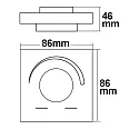 ISOLED Sys-One weißdynamische 1 Zone Einbau-Drehknopf-Fernbedienung mit Batterie