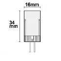 ISOLED LED Stiftsockellampe 33SMD, 12V AC/DC, G4, 3.5W 2700K 320lm 270°, nicht dimmbar, weiß / klar