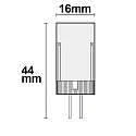 ISOLED LED Stiftsockellampe 33SMD, 12V AC/DC, G4, 3.5W 4200K 330lm 270°, nicht dimmbar, weiß / klar