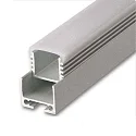 ISOLED Kabelschleuse TUNNEL für Aluminium-Profile, Aluminium, 200cm, Silber pulverbeschichtet