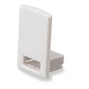 Accessory for SURF12 RAIL with COVER4, angular endcap, PVC, grey-white, EC17, with cable opening