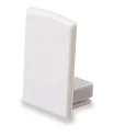 Accessory for SURF12 RAIL with COVER4, angular endcap, PVC, grey-white, EC16, ohne cable opening