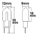 ISOLED LED Stiftsockellampe 12SMD, G4, 12V AC/DC, 12W 2700K 100lm 300°, mattiert, nicht dimmbar