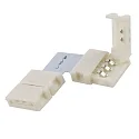Clip-Eck-Verbinder (max. 5A) für 3-pol. IP20 Flexstripes mit 1cm Breite und Pitch-Abstand >1.2cm