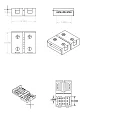 ISOLED Clipped connection (max. 5A) for 3-pole IP20 LED strips (with 1cm width and pitch >1.2cm)