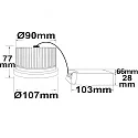 ISOLED LED module AR111, IP40, 230V AC, 30W 4000K 2700lm, 35°-50° variable, incl. external power supply, Alu / silver