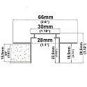 Accessory for recessed profile WING20 - installation channel, anodized aluminium, length 200cm, for 15mm plasterboards