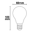 ISOLED LED Spiegelkopf-Filament Birnenform, E27, 4W 2700K 340lm 360°, nicht dimmbar, Silber / klar