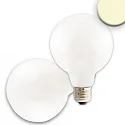 LED filament in globe shape G95, E27, 8W, 360°, warm white, dimmable, milky