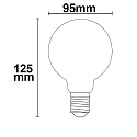 ISOLED LED Filament Globeform G95, E27, 8W, 360°, warmweiß, dimmbar, milky