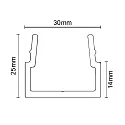 ISOLED Outdoor Montageschiene MR1 für LED-Strips, Flach, begehbar, befahrbar, 100cm