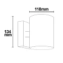 ISOLED Außenwandleuchte Up&Down, IP54, rund, 1x / 2x GX53, exkl. Leuchtmittel, Aluminium / Glas, anthrazit