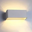 Outdoor LED wall luminaire Up&Down, angular, width 20cm, IP40, 6W 3000K 443lm 2x120°, aluminium, white