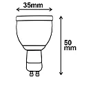 ISOLED MINI-LED ceramic spot, 100-265V AC, Ø 3.5cm / L 5cm, GU10, 4.5W 2700K 300lm 876cd 38°, not dimmable, white
