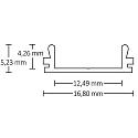 ISOLED LED Aufbauprofil SURF12 BORDERLESS FLAT Aluminium eloxiert, 200cm
