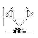 ISOLED LED Eckprofil CORNER11, Aluminium eloxiert, 200cm
