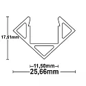ISOLED LED Eckprofil CORNER11, Aluminium eloxiert, 200cm