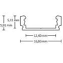 LED Aufbauprofil SURF12 FLAT, Aluminium