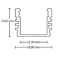 LED Aufbauprofil SURF12, Aluminium