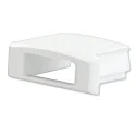Accessory for profile SURF12 FLAT - endcap (1 pc.), EC2, grey, with cable opening