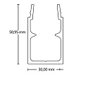 ISOLED Outdoor Montageschiene MR2 für LED-Strips, Hoch, begehbar, befahrbar, 100cm