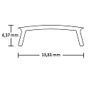 ISOLED Zubehör für Profil SURF12(FLAT) / DIVE12(FLAT) / ROUND12 / Fliesenprofil - Abdeckung COVER1, 200cm, opal / satiniert