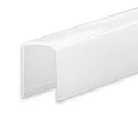 Accessory for profile SURF12 RAIL / BORDERLESS (FLAT) - cover COVER4, opal / satined, 200cm