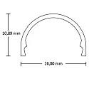 ISOLED Accessory for profile SURF12 RAIL / BORDERLESS (FLAT) - cover COVER5, opal / satined, 200cm
