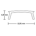 ISOLED Zubehör für Profil SURF11/CORNER11 - Abdeckung COVER9, klar, 200cm
