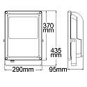 ISOLED Outdoor LED Fluter Prismatic 100W, IP66, drehbar und schwenkbar, anthrazit, 100W 4000K 11000lm 110°