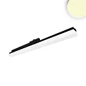 3-phase linear luminaire 60cm, suitable for offices, fixed optics, 20W 3000K 2200lm 110°, black