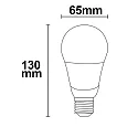 ISOLED LED Retrofit G60, Ø 6.5cm / Länge 13cm, E27, 15W 2700K 1500lm 240°, nicht dimmbar, matt / weiß