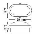 ISOLED LED Outdoor / Kellerleuchte, IP44, 10W 4000K 750lm 120°, weiß / diffus