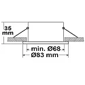 ISOLED Outdoor Einbaurahmen Sys-68 für GU10/MR16 (exkl.), mit GU10 Keramik-Sockel, IP65