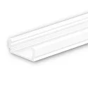 LED Aufbauprofil SURF12 FLAT, Aluminium, 200cm, Weiß RAL 9010