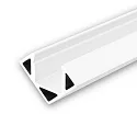 LED Eckprofil CORNER11, Aluminium, 200cm, 200cm, Weiß RAL 9010