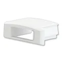 Accessory for profile SURF12 FLAT - endcap (1 pc.), EC2W, white, with cable opening