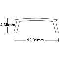 Accessory for profile SURF11 / CORNER11 - cover COVER8, opal / satined, 65% translucency
