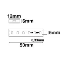 ISOLED LED AQUA830 CC-Flex strip, 24V, 12W, IP68, warm white, 15m reel