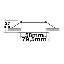Einbaurahmen für GU10/MR16, IP20, exkl. Fassung / Sockel, exkl. Leuchtmittel, Aluminium, eckig, 7.9 x 7.9cm