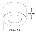 ISOLED LED Aufbauleuchte LUNA, IP20, indirektes Licht, nicht dimmbar, weiß, 8W 2700K 300lm 120°, weiß