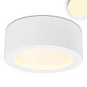 LED surface mount luminaire LUNA, IP20, indirect lightbeam, not dimmable, white, 18W 2700K 950lm 120°