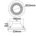 LED Downlight REFLEKTOR, UGR<19, BAP geeignet, IP52, Ø 23.4cm, CRI >95, weiß, 30W 3000K 2450lm 60°