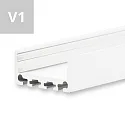 LED Aufbauprofil SURF24 FLAT V1, Aluminium, 200cm, Weiß RAL 9010