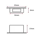 ISOLED Zubehör für Profil DIVE12 FLAT - Endkappe (1 Stk.), EC25W, Weiß, geschlossen