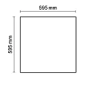 ISOLED LED Panel Business Line 600 UGR<19 2H, BAP geeignet, IP40, 36W 4000K 4600lm 120°, weiß RAL 9016, nicht dimmbar
