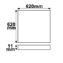 ISOLED LED panel Business Line 625 UGR<19 2H, IP40, 36W 3000K 4550lm 120°, white RAL 9016, 1-10V dimmable