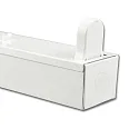 Aluminium holder for 120cm T8 tube lamps, IP20, 0-260V AC, G13 two-sided, wired, without starter, white