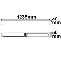 ISOLED Aluminium holder for 120cm T8 tube lamps, IP20, 0-260V AC, G13 two-sided, wired, without starter, white